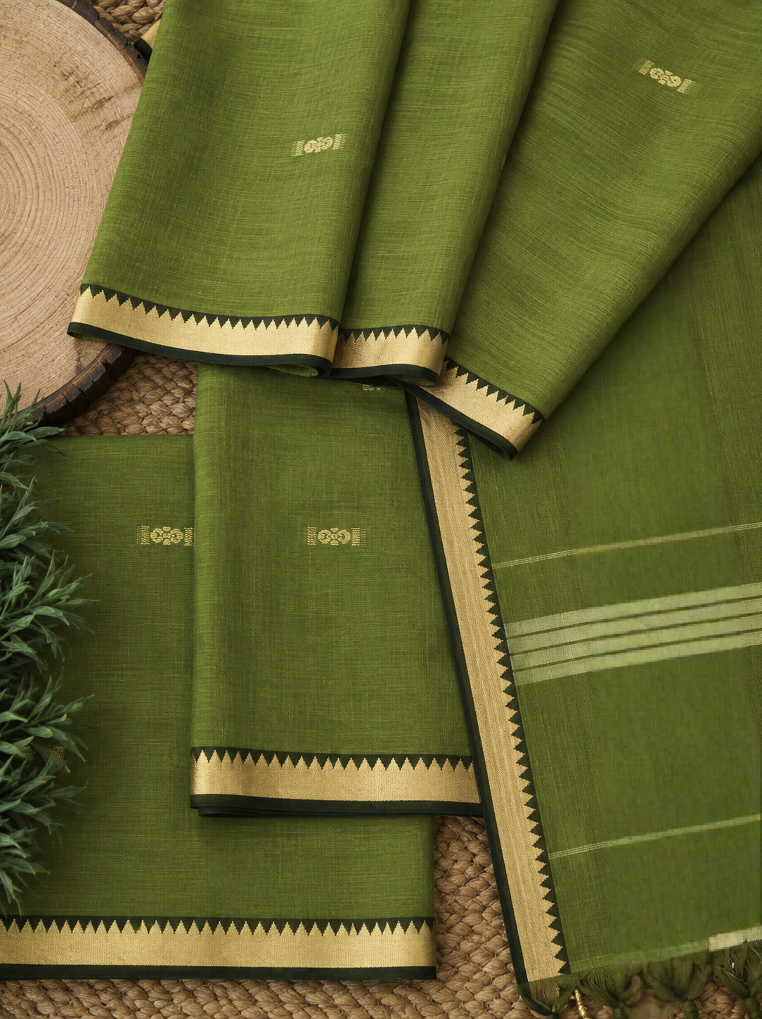 Narayanpeta buttis small boarder dress material set