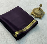 Semi Mysore silk saree flower boarder