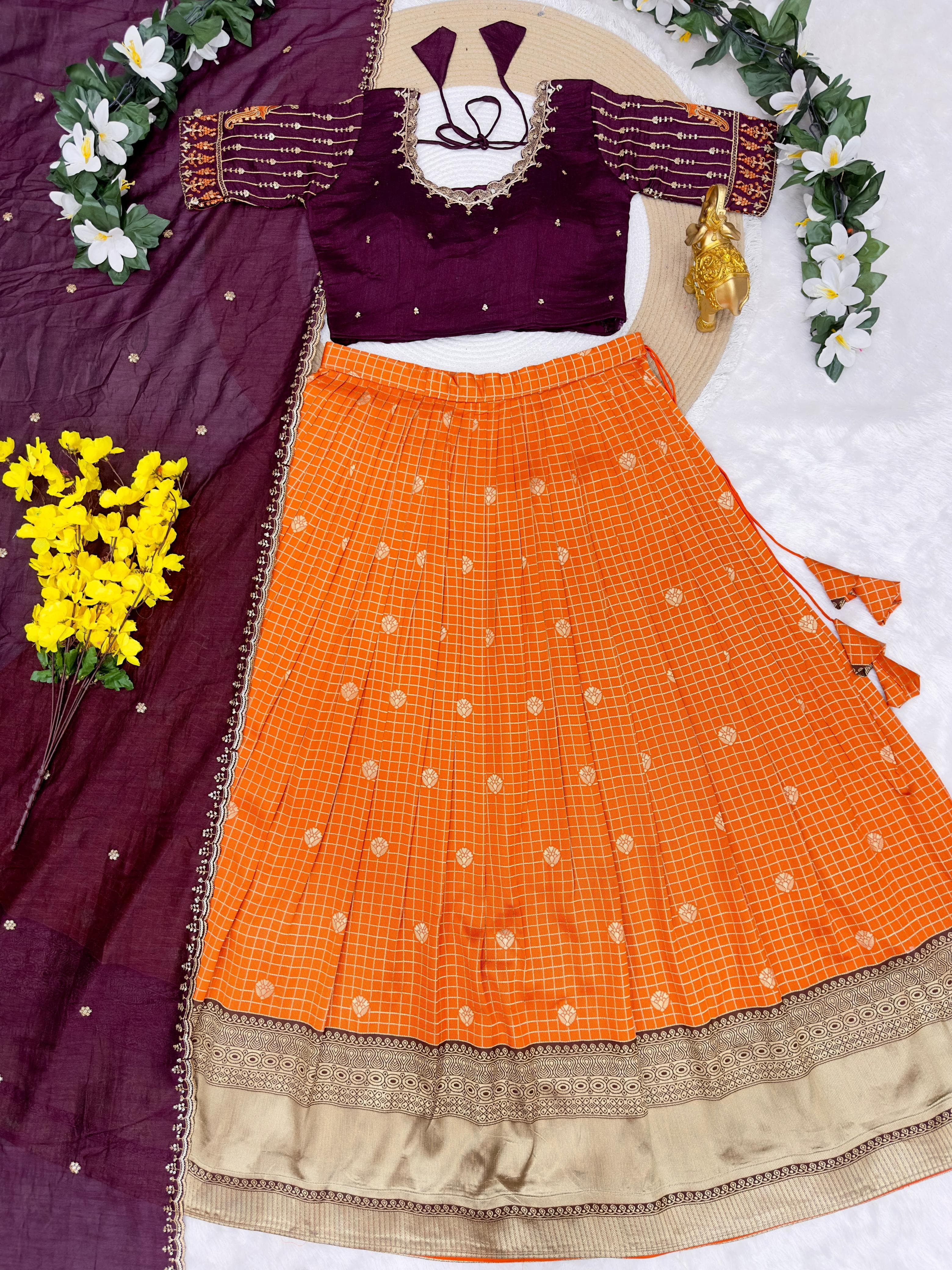 Gadwal style Half saree