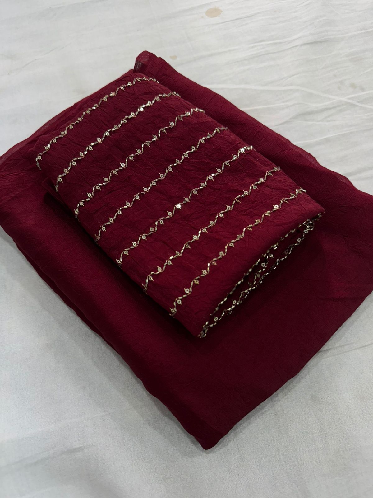 Rangoli crush with katli hand work