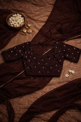 Meera Customised Georgette saree and heavy work blouse