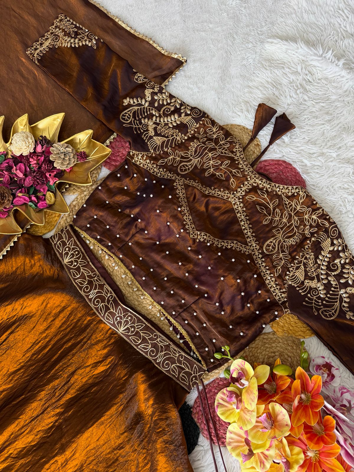 Space silk elegant lehanga set