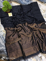 Pure Matka Silk mark certified sea shell saree