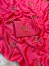 Soft rangoli bird design partywear saree