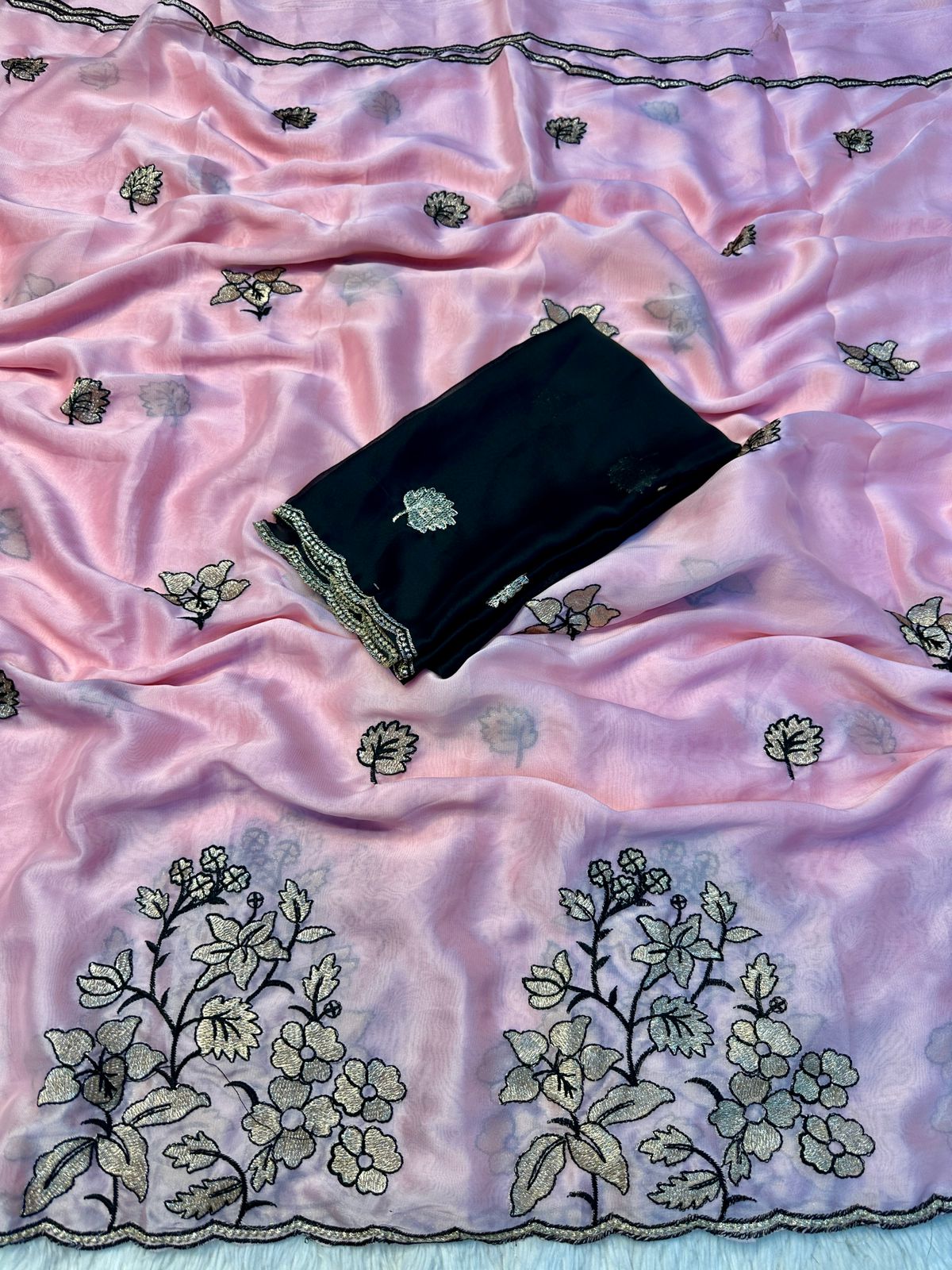 Rangoli silk heavy work saree
