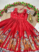 Kalamkari Maroon Anarkali