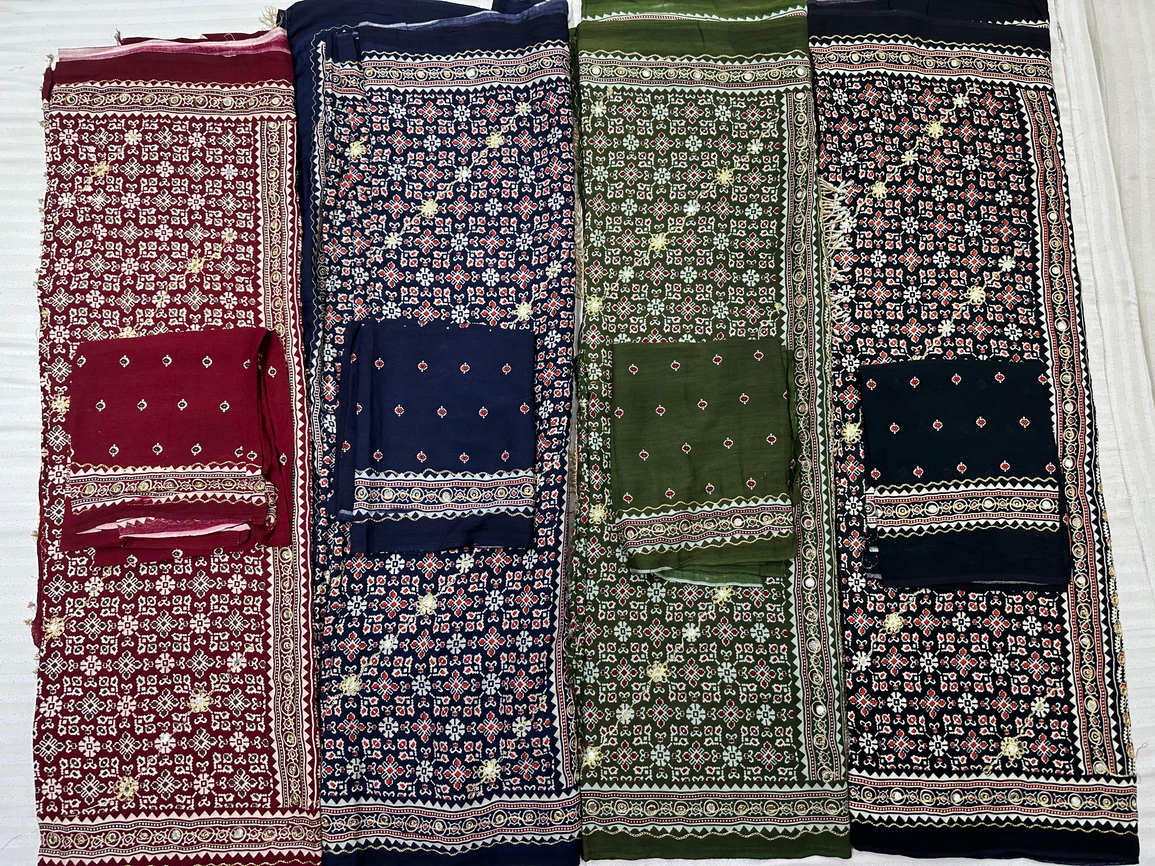 Premium quality pure cotton patola printed saree with stylish tassels