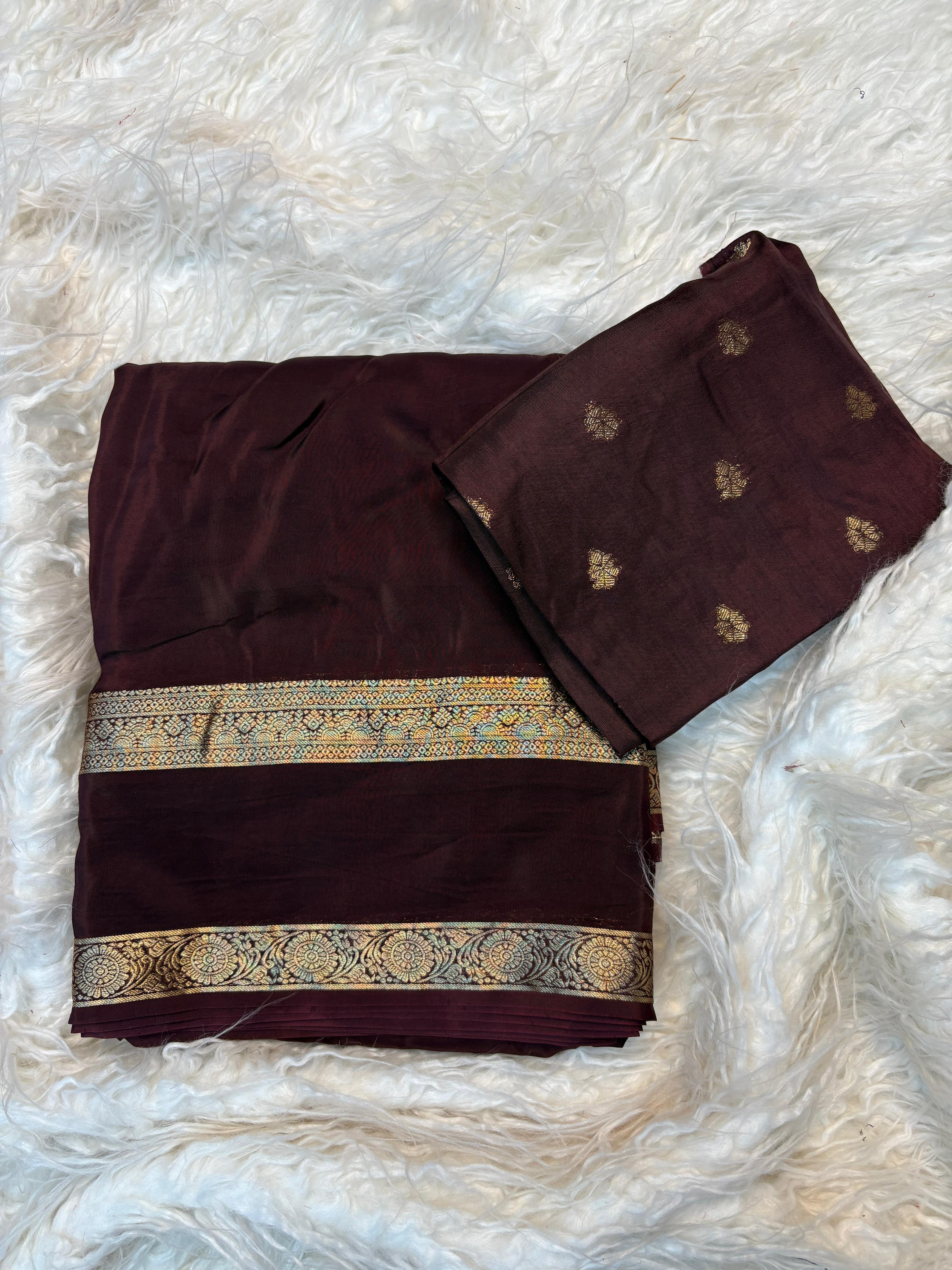 Royal mysore silk gap boarder saree