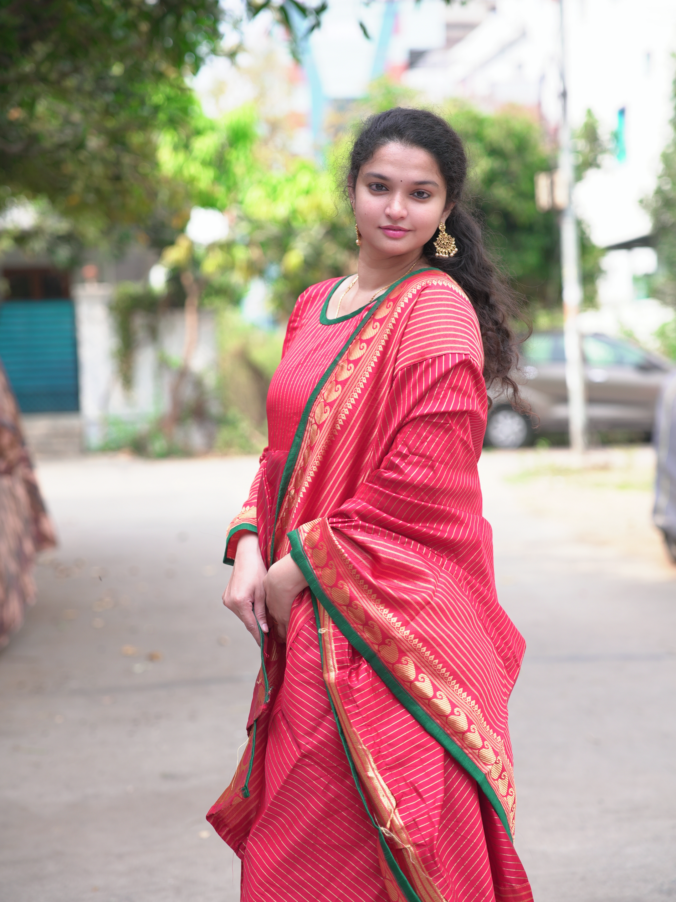 Narayanpeta style silk Anakarli set