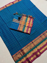 Narayanpeta checks model big boarder dress material set