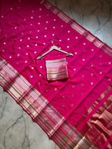 Banarasi soft katan silk contrast boarder saree