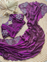 Exclusive space silk party wear saree