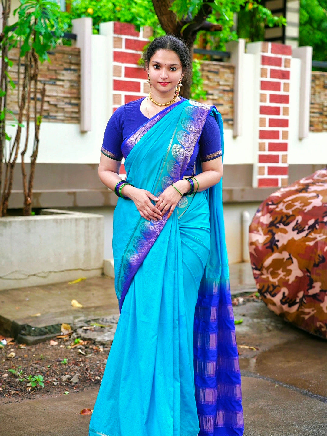 Mysore silk contrast budget friendly saree