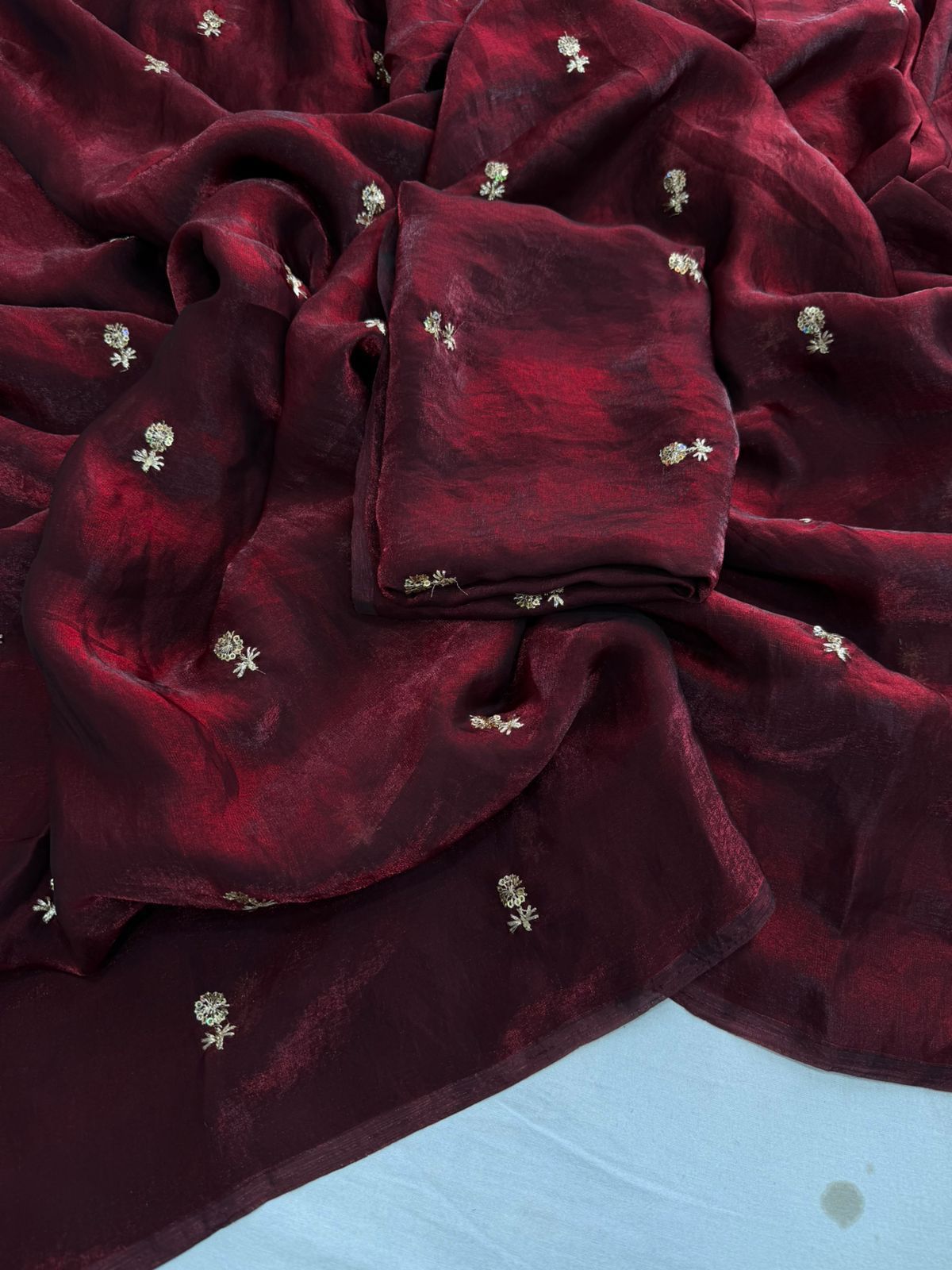Surabhi- space silk buttis sequence saree