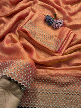 Diamond stone Space Silk Saree