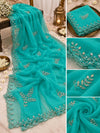 Royal georgette hand work saree