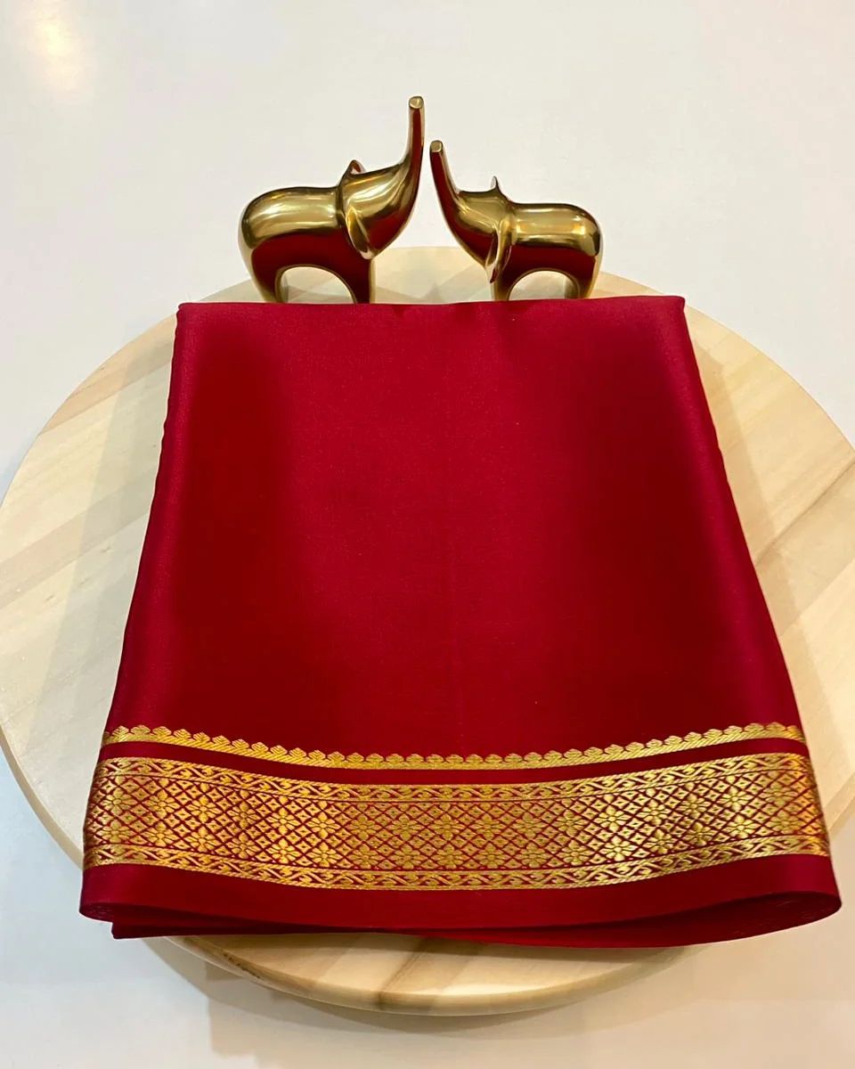 Mysore silk saree gap boarder