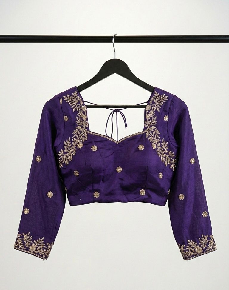 Madhuri Purple fully stitched lehanga