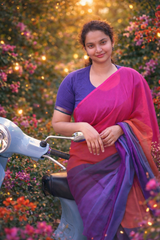 Pure mul cotton rainbow 120 count saree