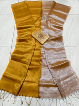 Raga mul tissue cotton dual shade saree