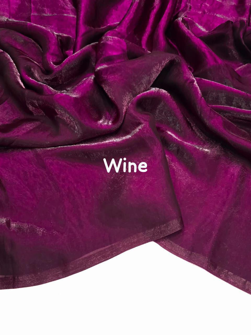Plain Space silk dual tone saree