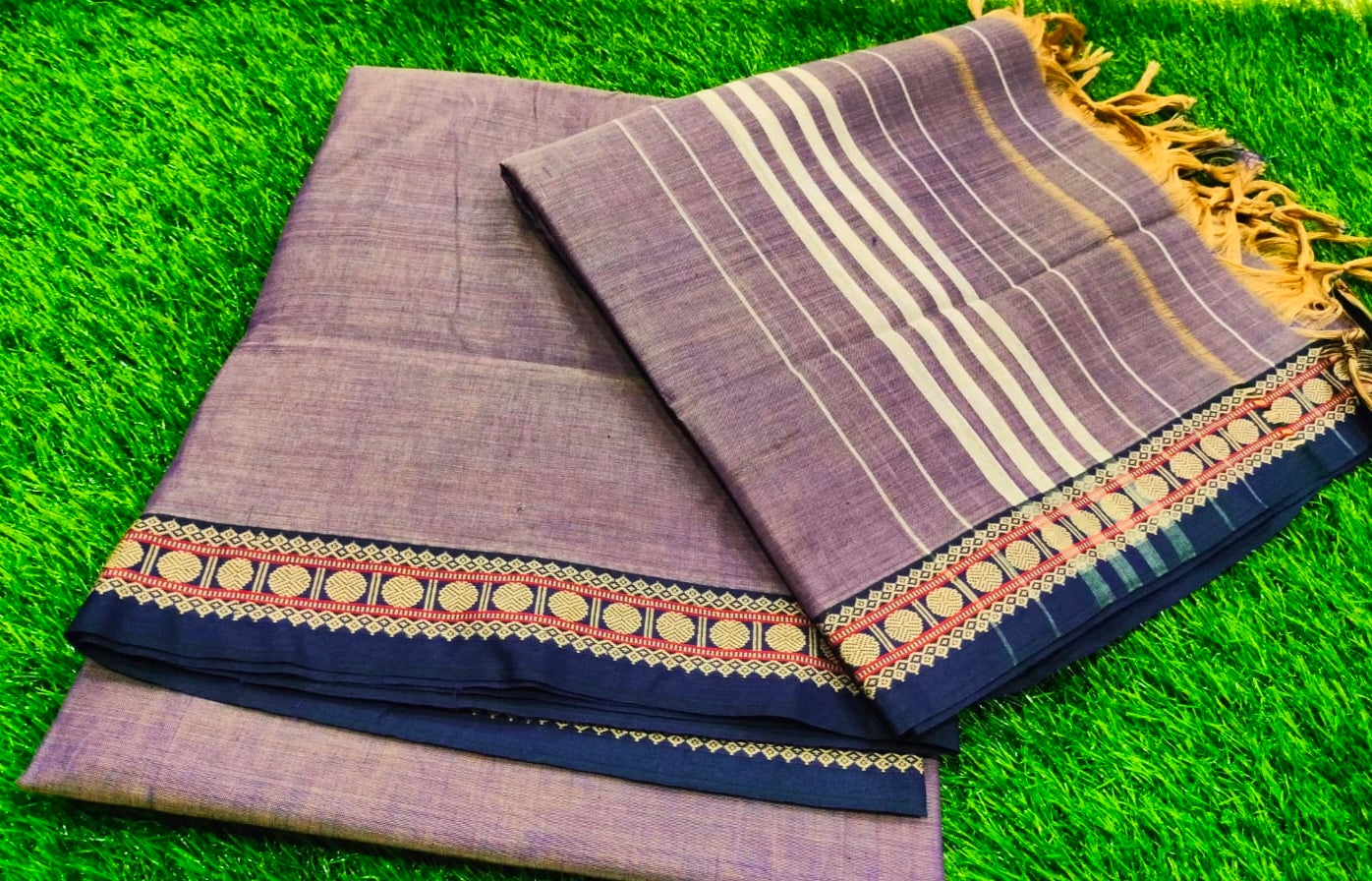 Narayanpeta Handloom Rudraksha boarder Dress material