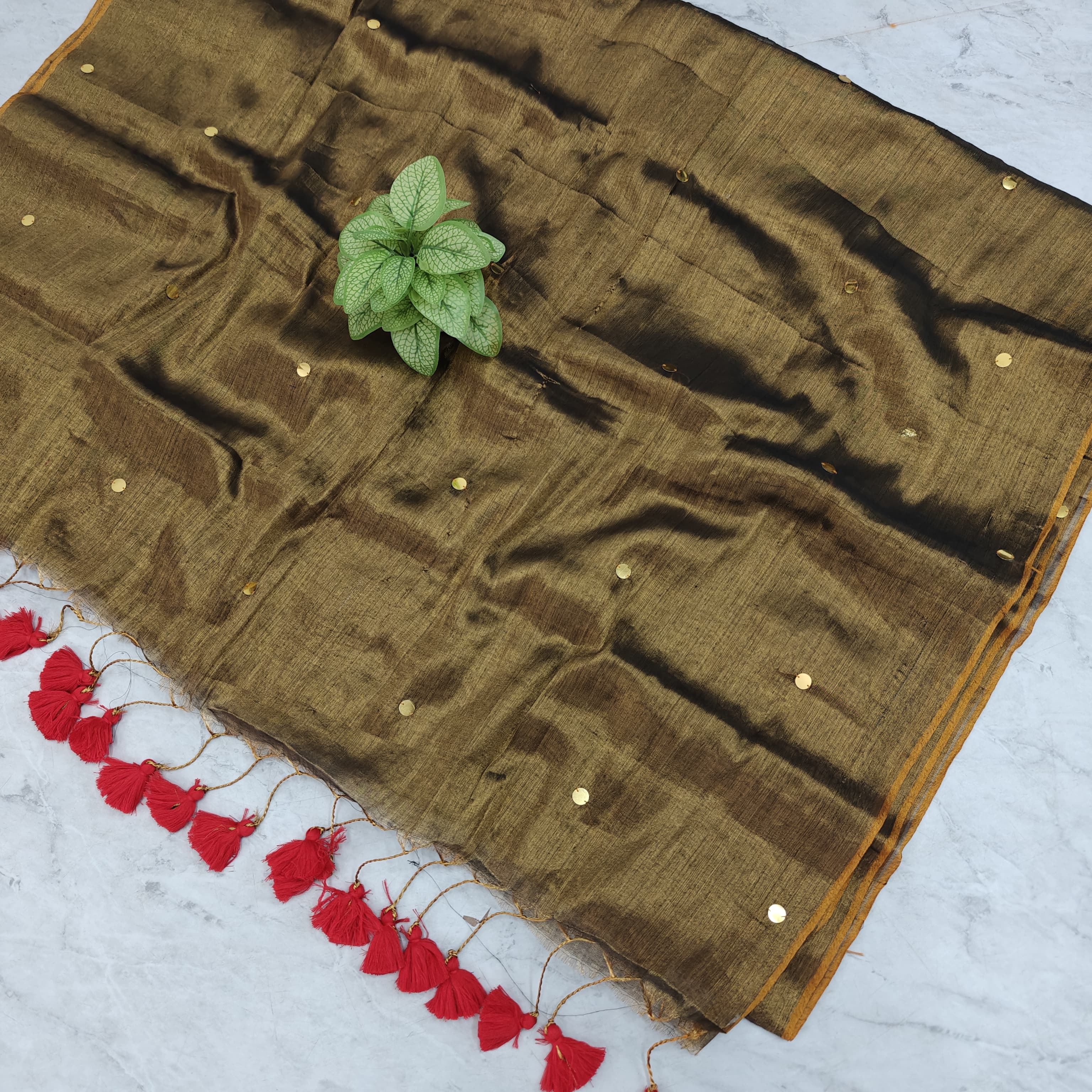 Raga tissue mul cotton saree