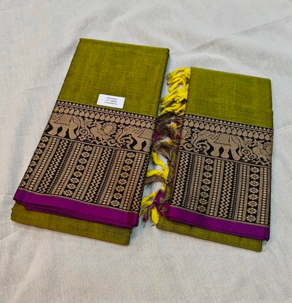 Narayanpeta big boarder dress material