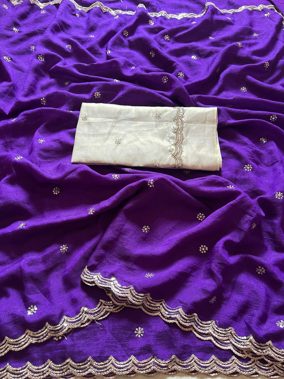 Vichitra silk grand party wear saree