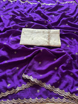 Vichitra silk grand party wear saree