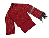 Raw silk dress material set