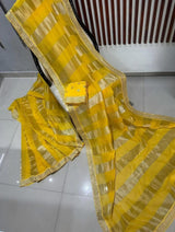 Kaddi georgette tissue weaving saree