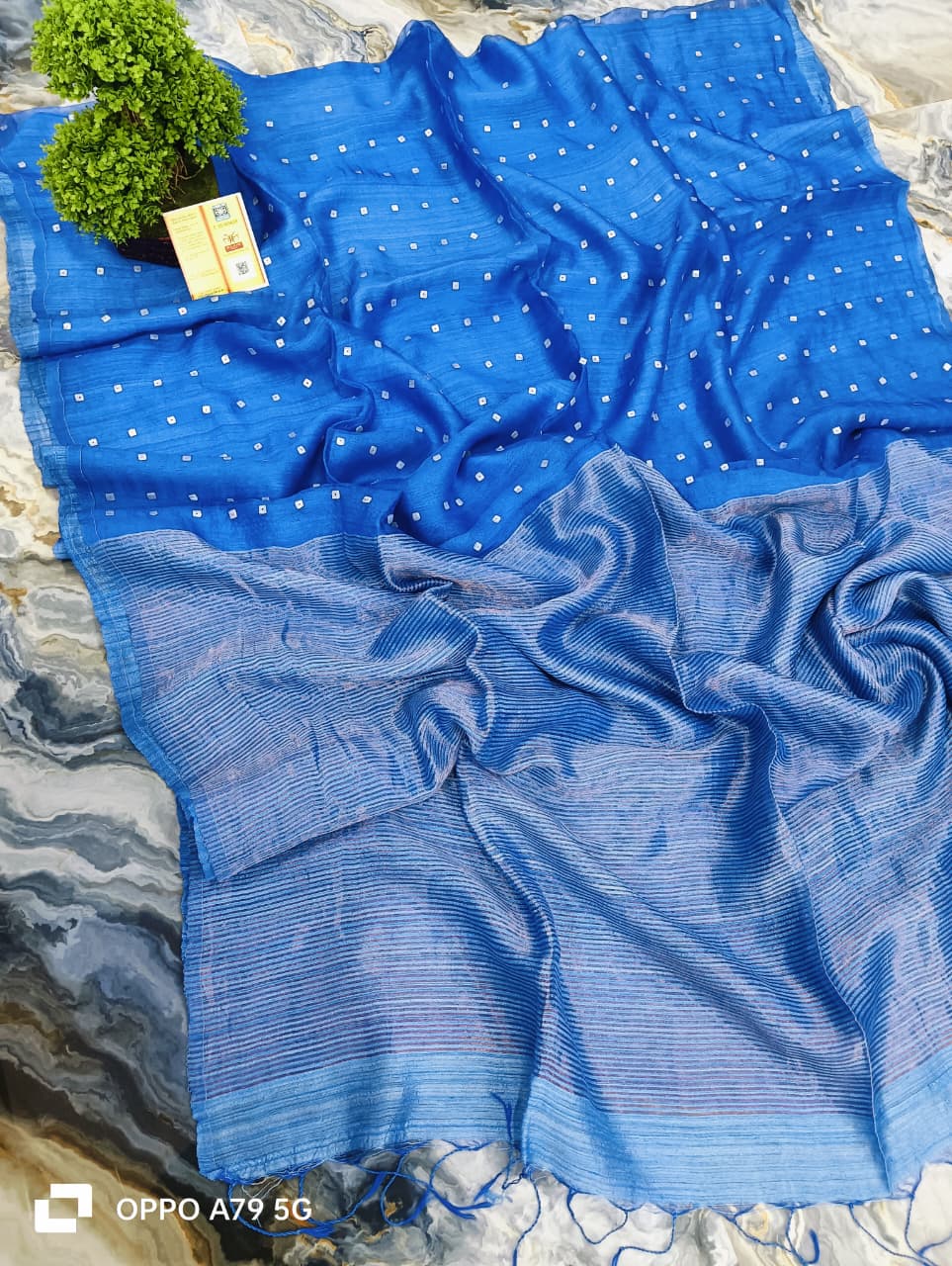 Pure Matka Silk mark certified sea shell saree