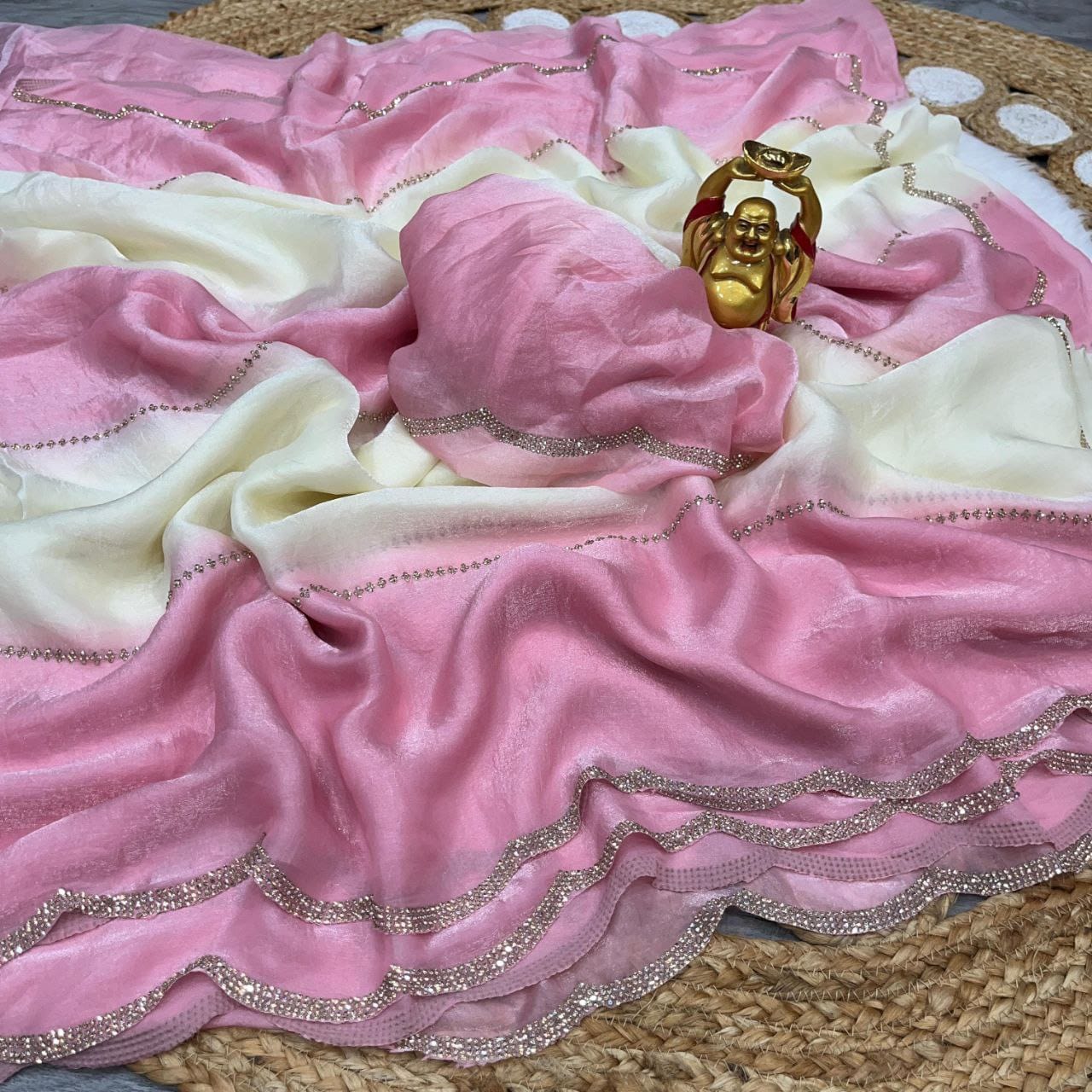 Cotton candy space silk saree