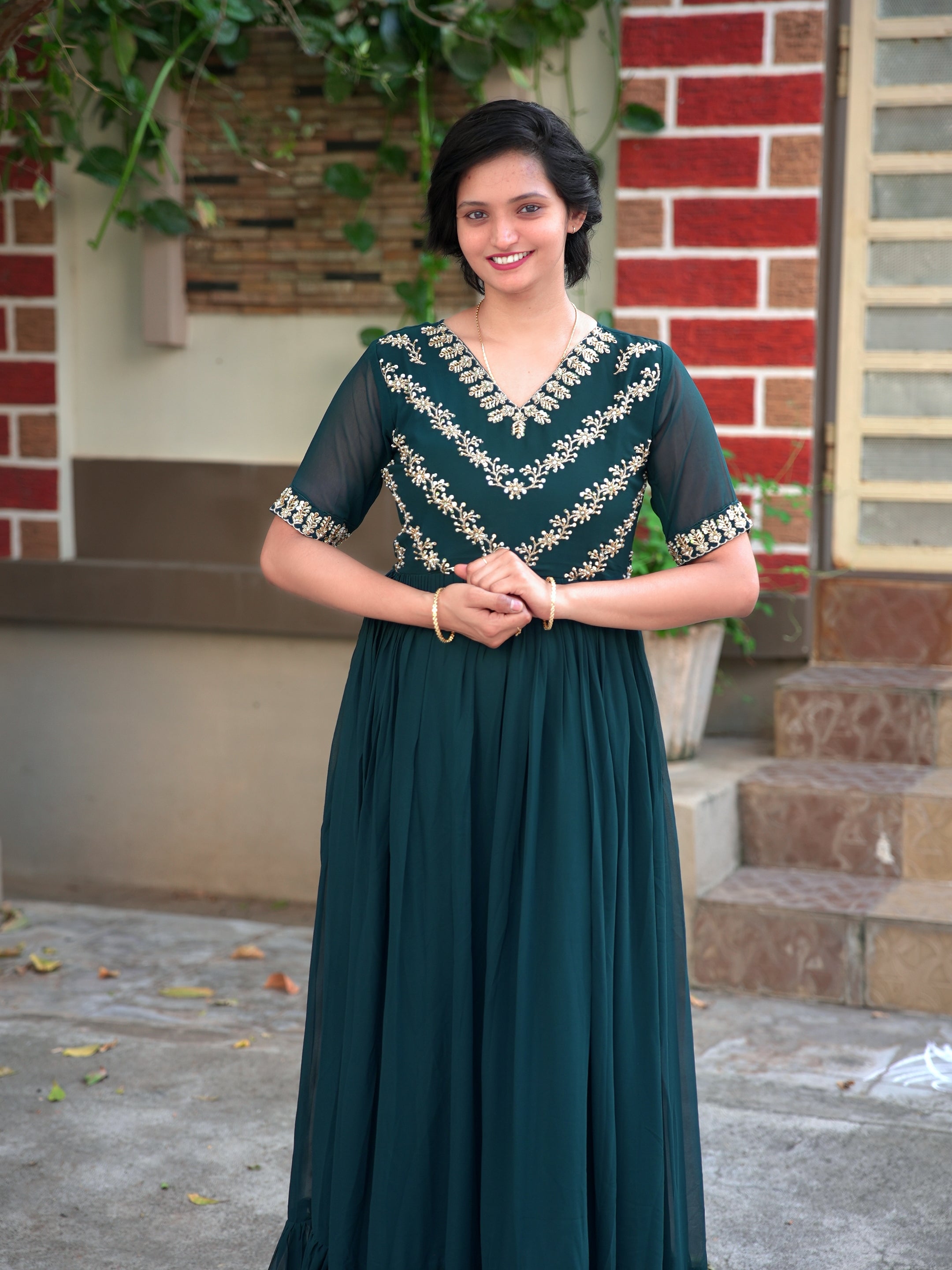 Party wear designer long frock