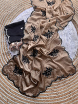 Rangoli silk saree embroidery buttis