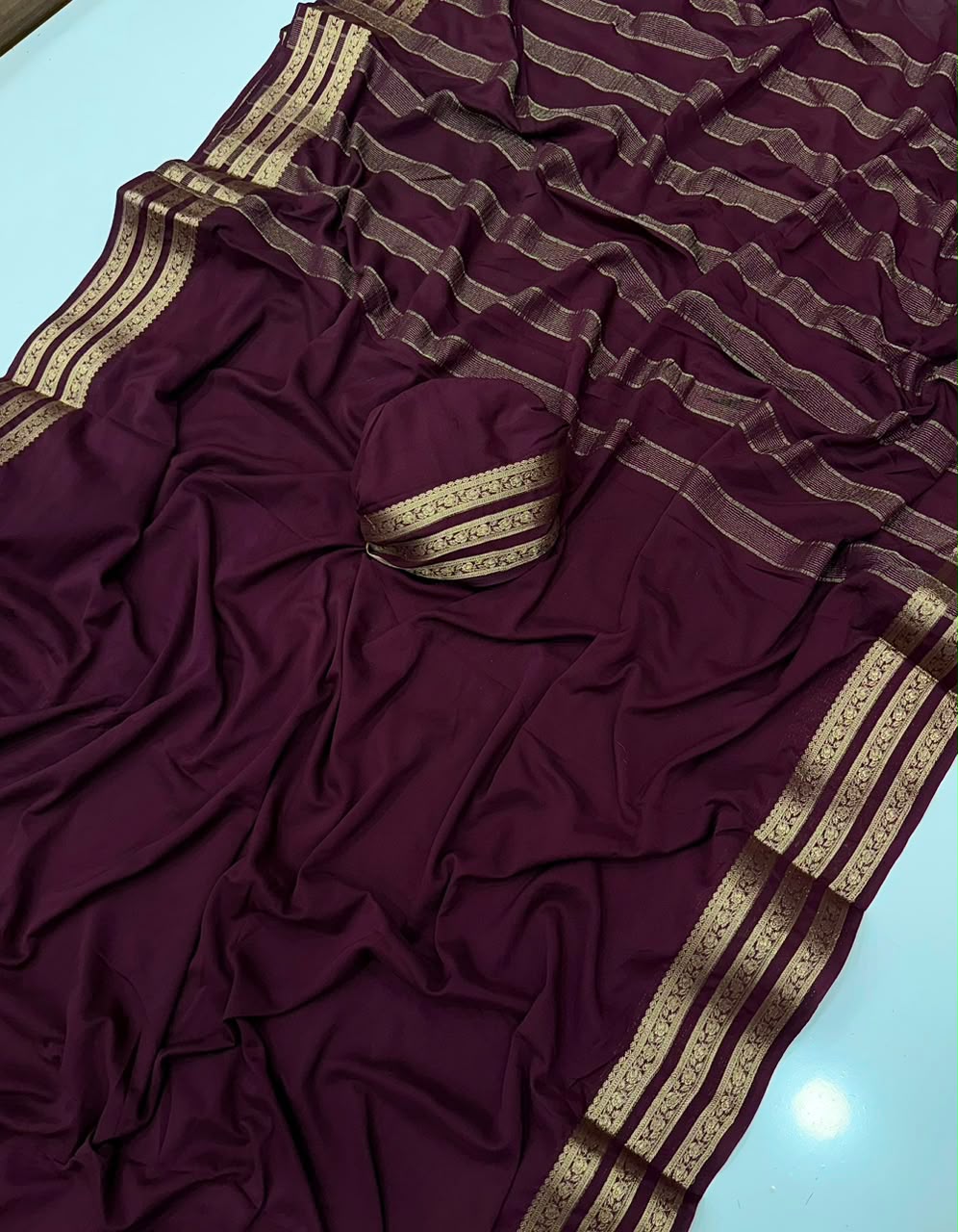 Premium Mysore crepe silk saree