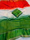 Independence day special viscose georgette saree
