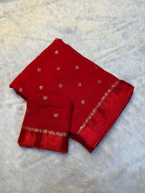Jute silk viscose buttis saree