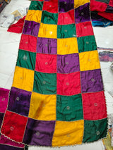 Luxe Designer Space silk Handwork multi colour saree