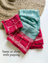 Moss Georgette Bandej Saree