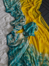 Pure butter georgette saree