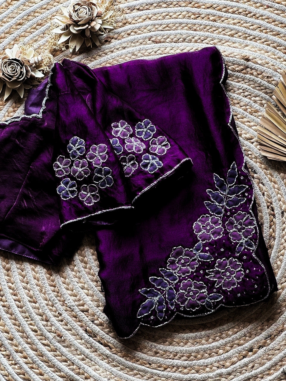 Exclusive space silk party wear saree