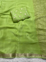 Pure chinnon soft saree