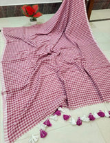 Korean inspired pure mul cotton saree