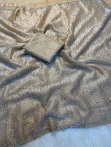 Space silk katli and siroski work sarees