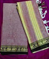 Narayanpeta Elephant Peacock Small boarder dress material