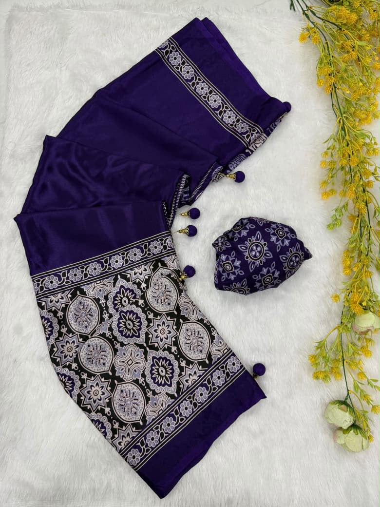 Ajrak latkan new model saree
