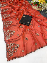 Rangoli silk heavy work saree