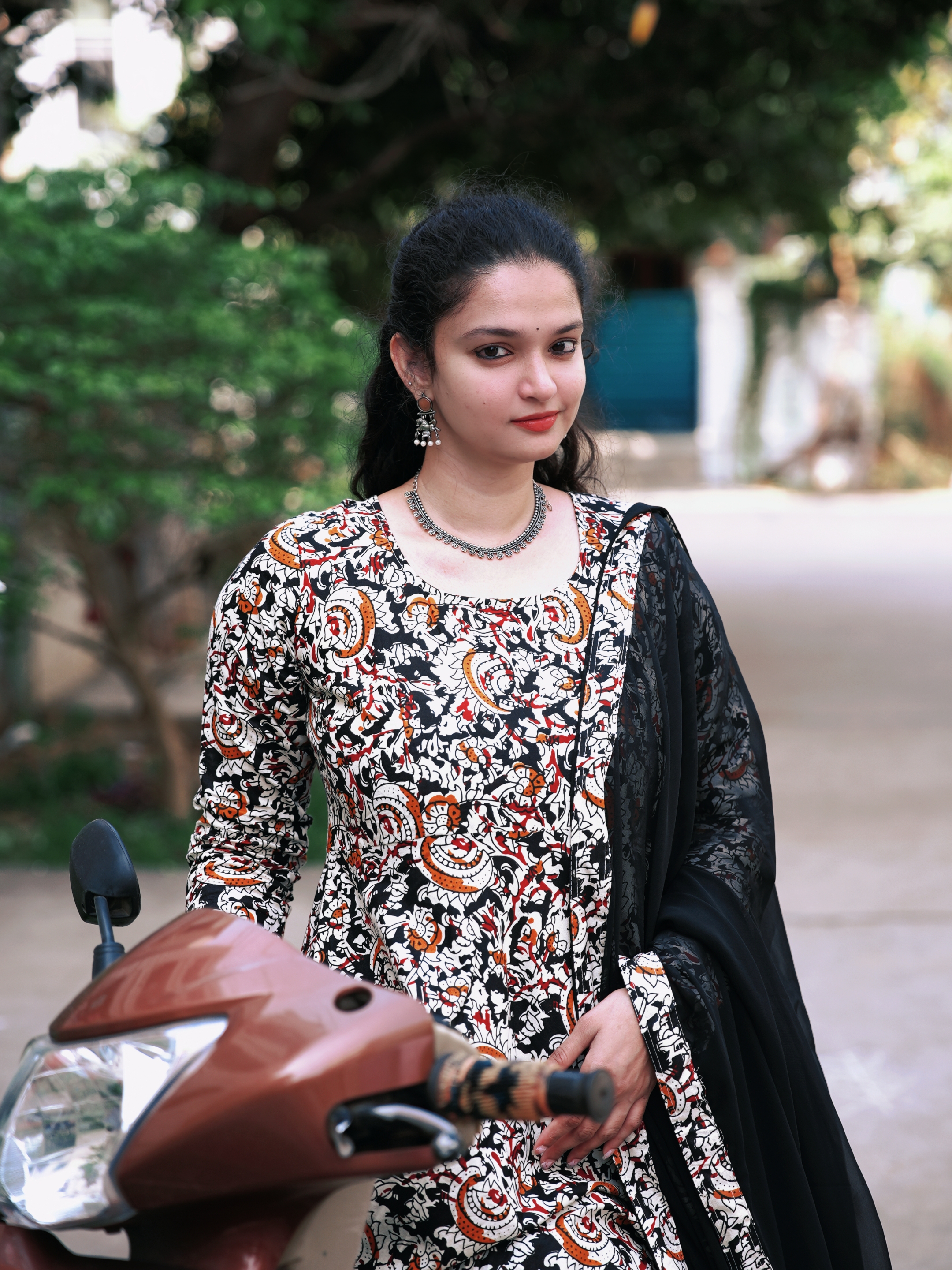 Pure Cotton Kalamkari Block Print Anarkali with Georgette Duppatta